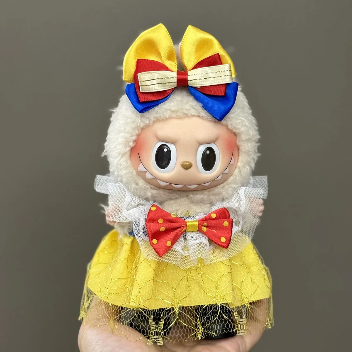 【No doll】Cute Plush Doll's Clothing for Labubu Mermaid Dress Sets Pearl Skirt Flower Crown Headwear Clothing Accessoy Gifts