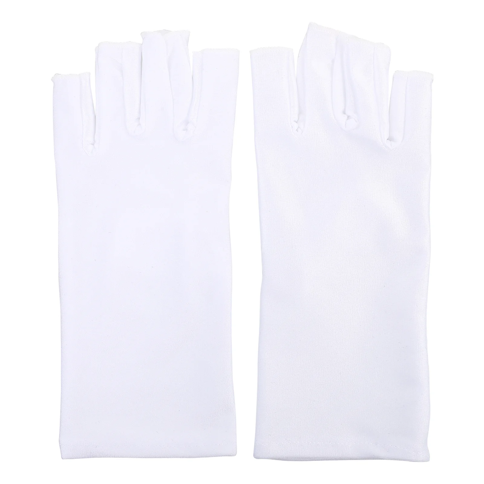 زوج واحد من أدوات مانيكير الأظافر المضادة للأشعة فوق البنفسجية مفتوحة الأصابع من البوليستر المسامي واقي من الشمس نصف إصبع في الهواء الطلق