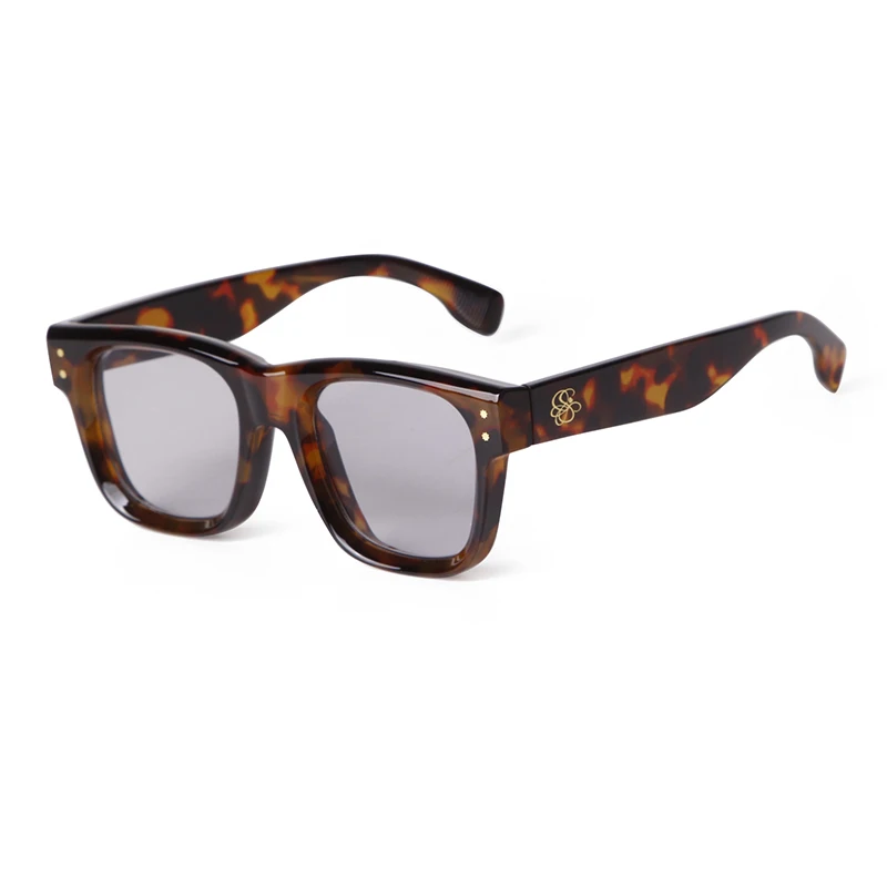 Klassische Niet quadratische Sonnenbrille Frauen Männer 2024 Marke Designer Mode Vintage Nagel rahmen Schildpatt Sonnenbrille uv400 s24115 – Detail 10