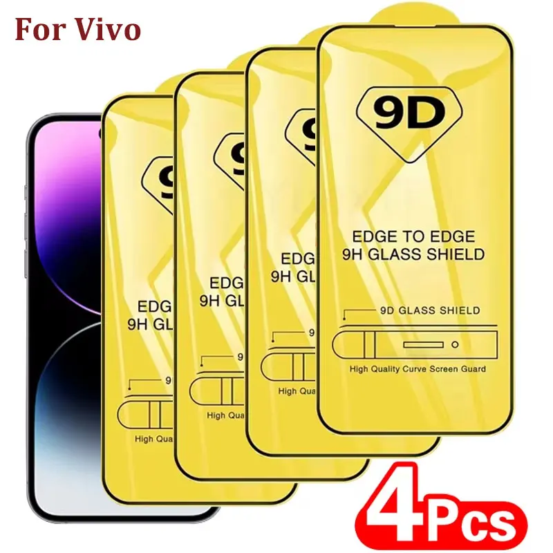 

9D Full Tempered Glass For Vivo Y35 Y33 Y02A Y02T Y03 Y16 Y19 Y17S Y36 Y22 Y33T Y33S Y31 Y72 Y52S Y53S IQOO U1X Screen Protector