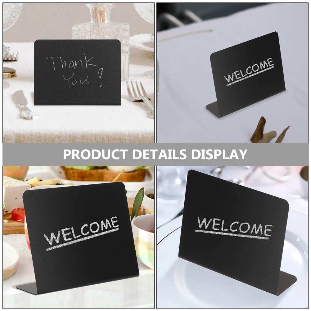 12 pçs quadros multifuncionais escrita para mesa de restaurante portátil leve placas de memorando mini quadros negros
