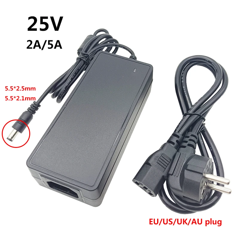 25v 5a Power Supply DC 25v 2a 5a Adapter uk 25 v Transformer 25 Volt Power Supply 25v Source Universal Switching AU US EU Plug