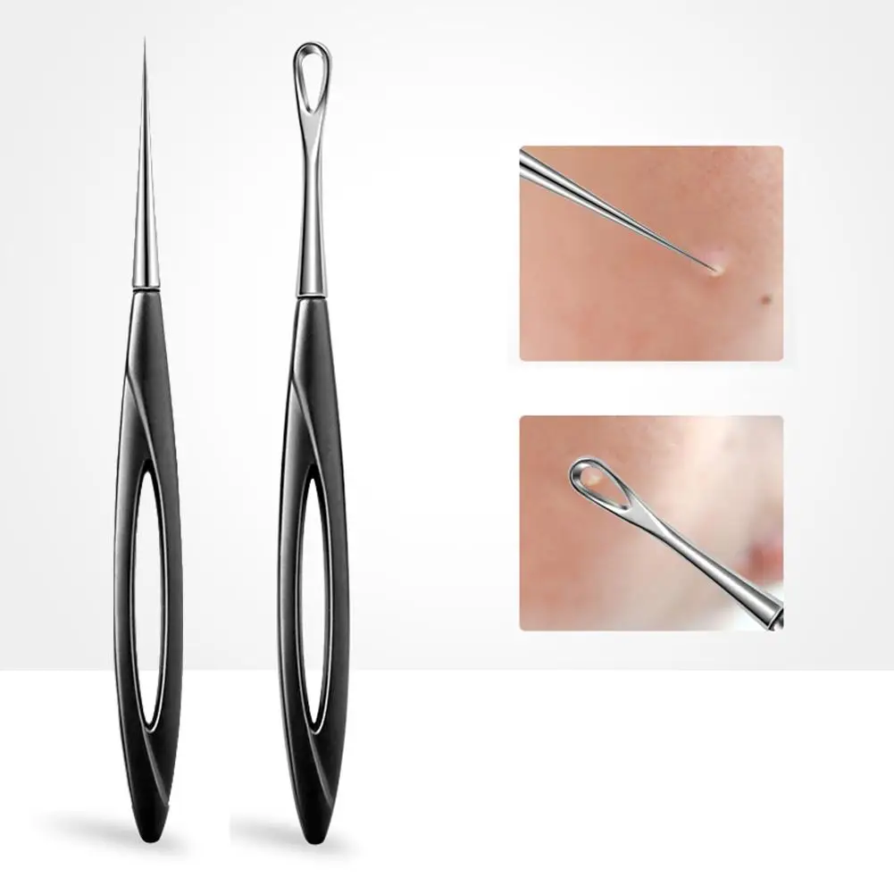 Acne Needle Black Acne Removal Tool Stainless Steel Blackhead Heat Super Compression Treatment Removal Pointed B5E6