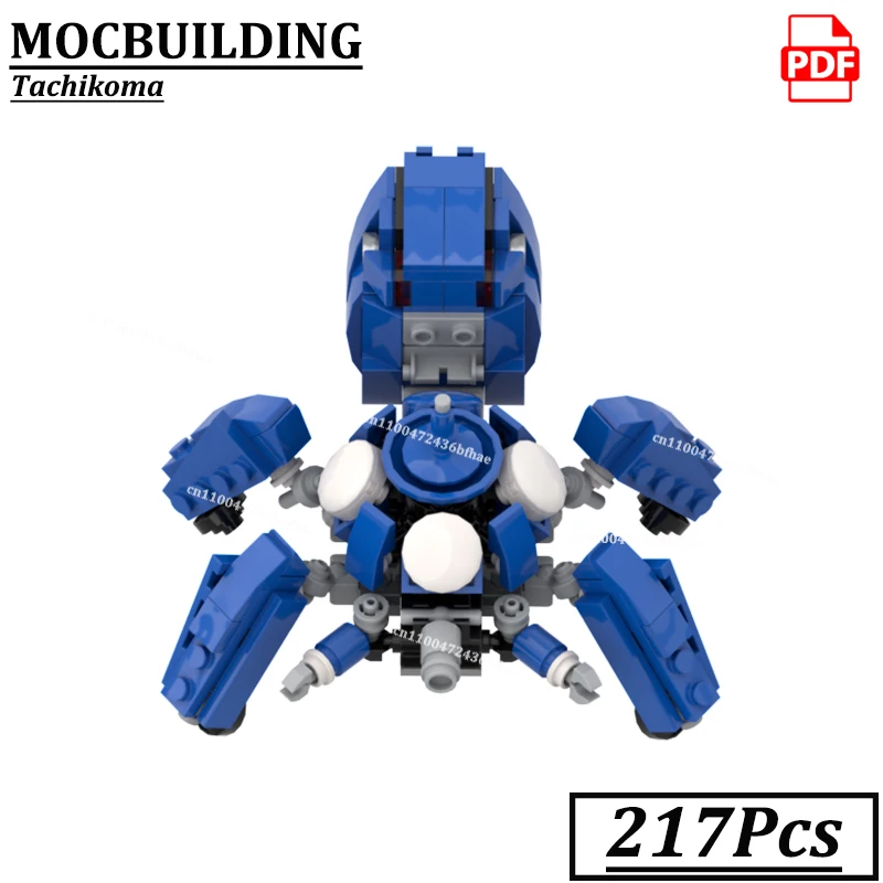 Tachikomaed Blocks Model Sci Fi Spider-like Robot Tank MOCBUILDING Bricks Ghost Shelled Construction Toys Gift Present