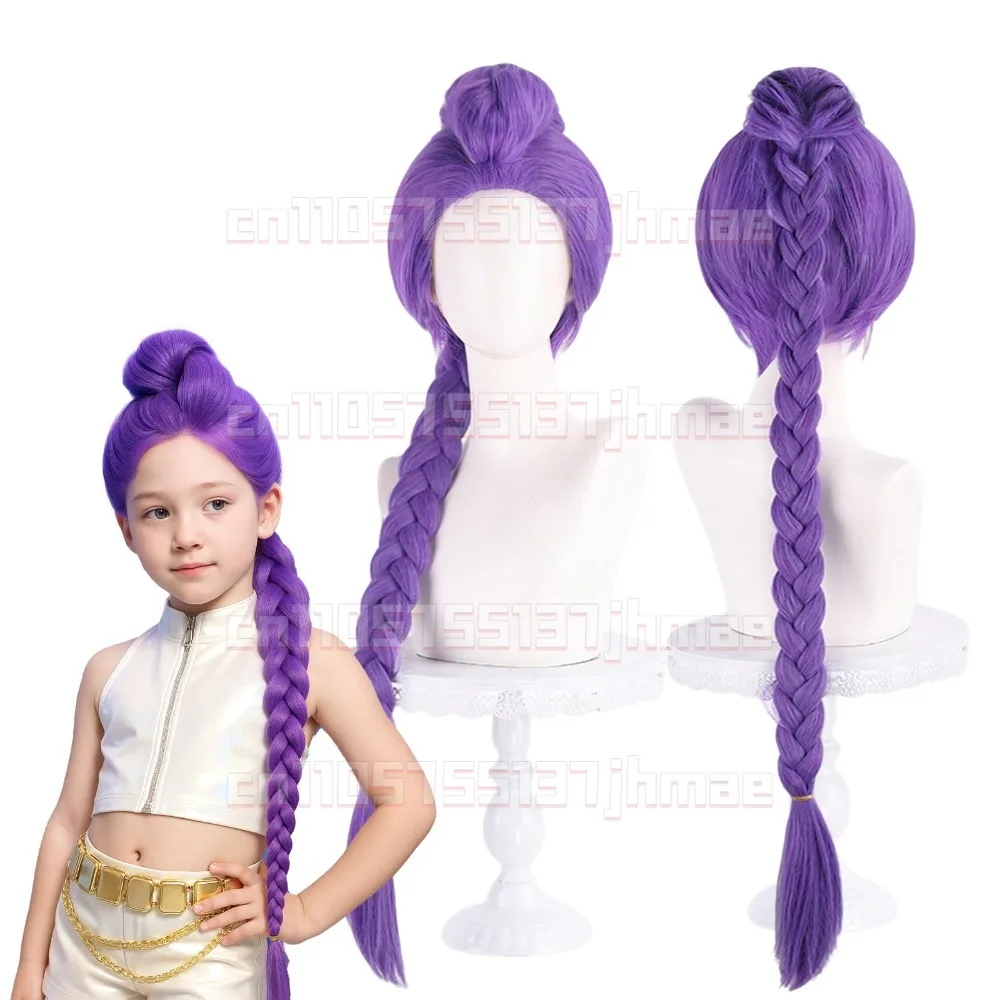 

2025 Halloween KPop Demon Huntrix Rumi Mira Zoey Cosplay perruques cheveux synthétiques résistants à la chaleur Anime perruque
