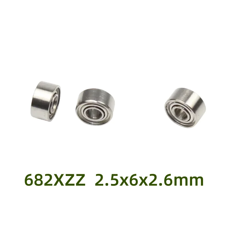 100pcs 682XZZ 2.5x6x2.6mm miniature steel ball bearings 682X shieled deep groove ball bearing 2.5*6*2.6 mm