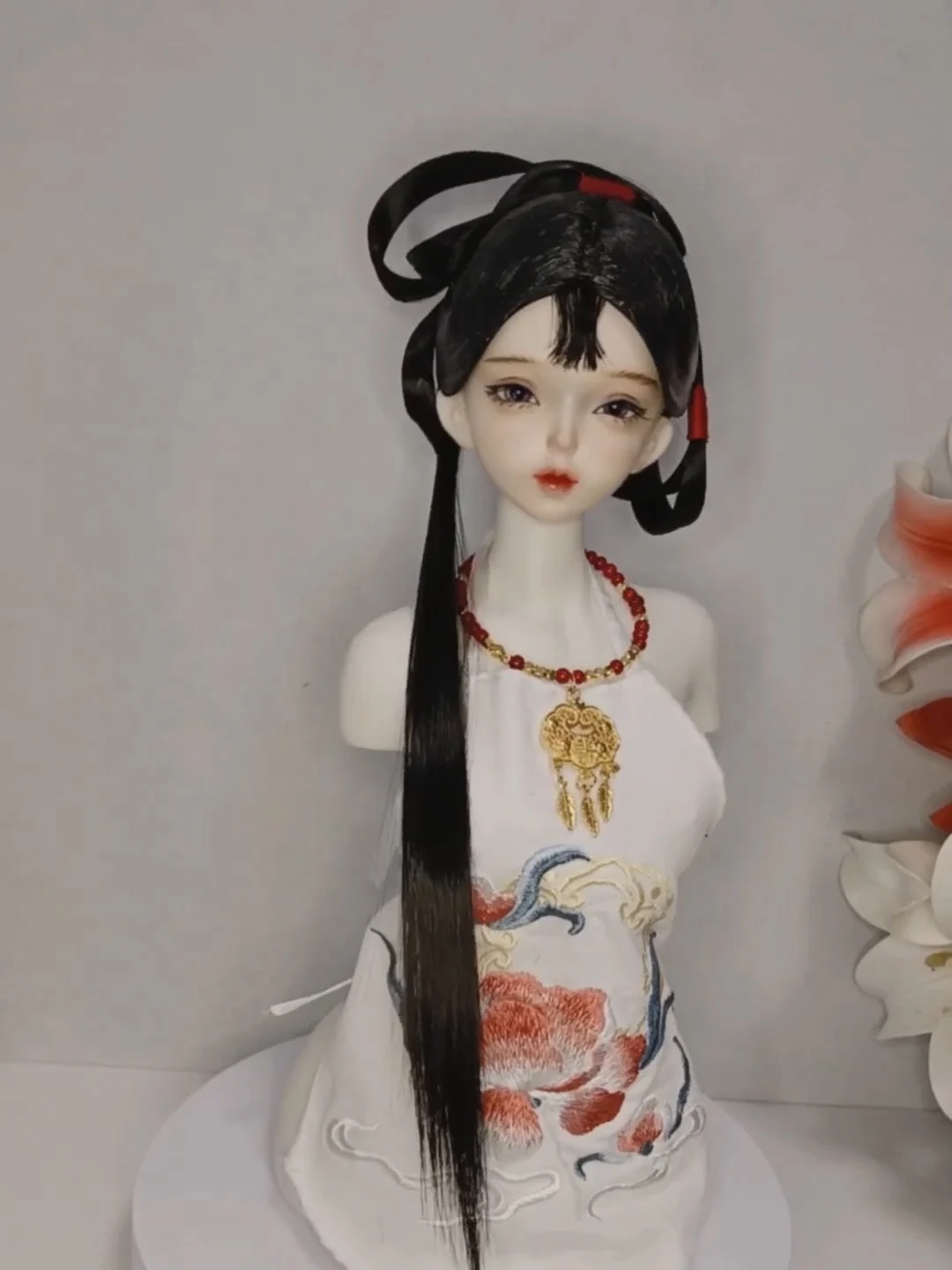 Peruka BJD w skali 1/4 1/3, strój starożytny, Hanfu, wróżka, długie włosy, peruki retro dla BJD/SD MSD SD13 Big Girl SSDF, akcesoria dla lalek C2364