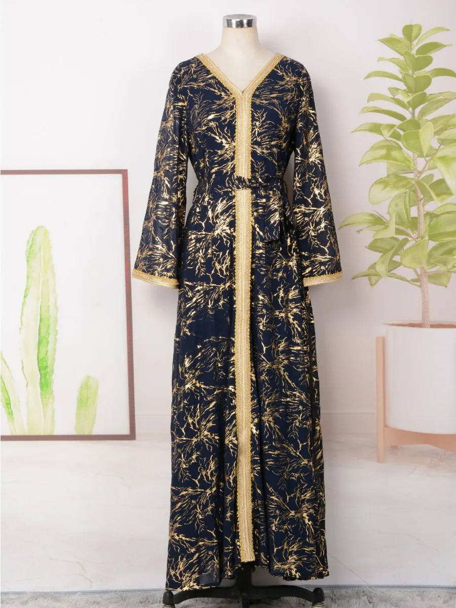 Eid Dubai Muslim Party Dress for Women Abaya Jalabiya Long Dresses Morocco Kaftan Vestidos Largo Ramadan Gown Robe Caftan 2024