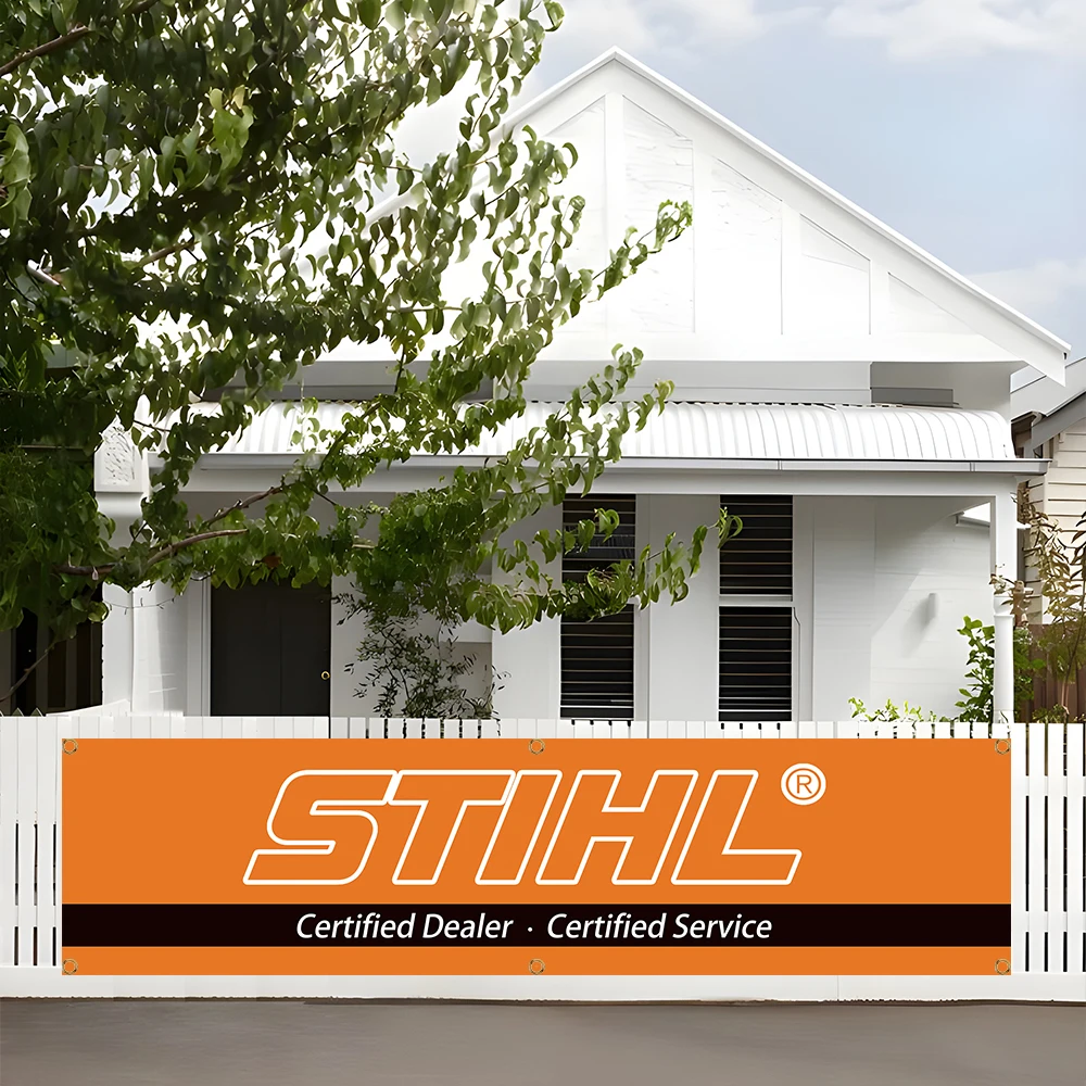 60x240cm Stihl Tool Banner Flag logo Chainsaws Polyester Printed Electrician Banner For Decor flag banner Hand Powel Tools