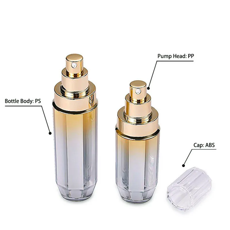 30 ml/50 ml/100 ml Deluxe Mini Travel Atomizatory do perfum - wielokrotnego napełniania, szczelne i przenośne etui z pompką zapachową - kompaktowe