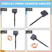 ABFI Solar String Lights, 10M 100LED Outdoor String Lights, Waterproof Decorative String Lights For Patio, Garden, Gate, Yard, P