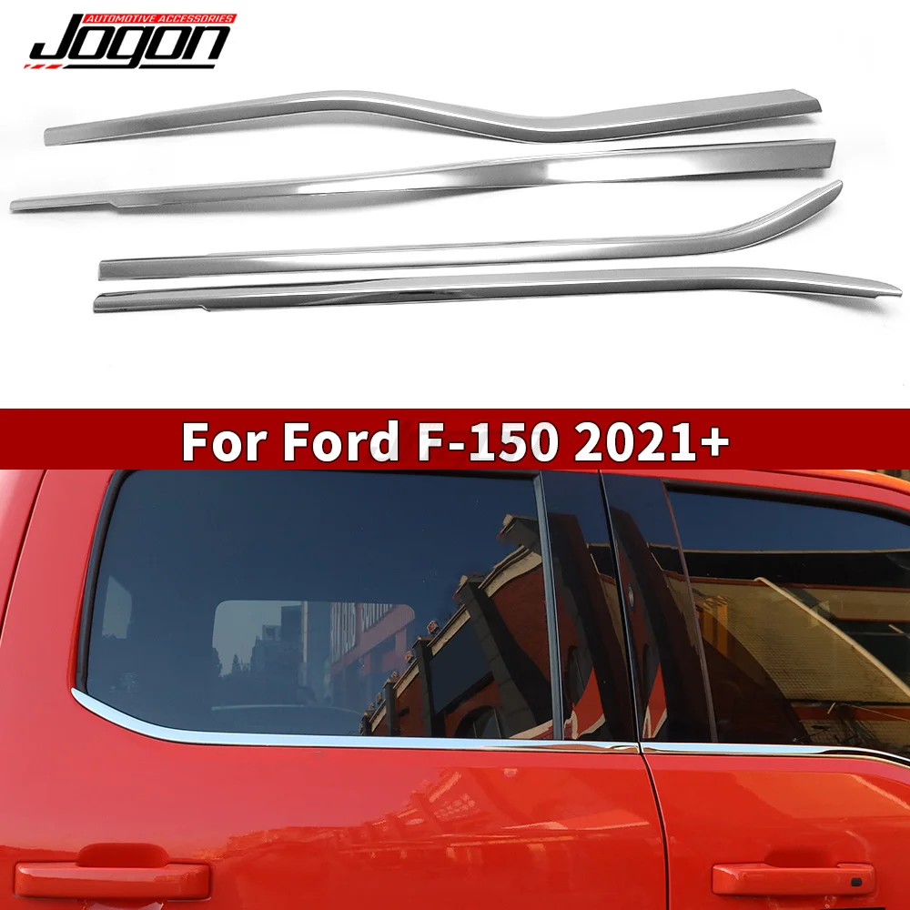 

For Ford F150 F-150 Raptor 2021 2022 2023 2024 Stainless Steel Window Bottom Sill Cover Protection Car Exterior Accessories