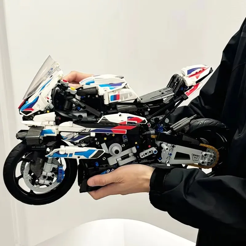 Technische 1:5 M1000RR Motorfiets Bouwstenen (1920 Stuks) Mechanische MOC Voertuig Model Montage Speelgoed Jongens Verjaardag Kerstcadeau