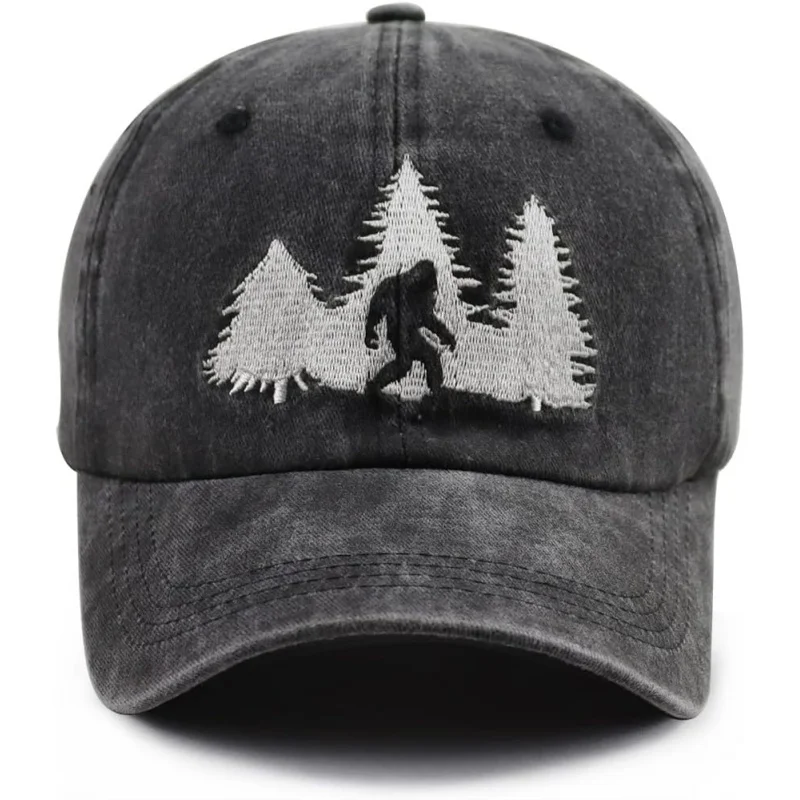 

Bigfoot Hats for Men Women, Funny Adjustable Embroidered Sasquatch Baseball Cap