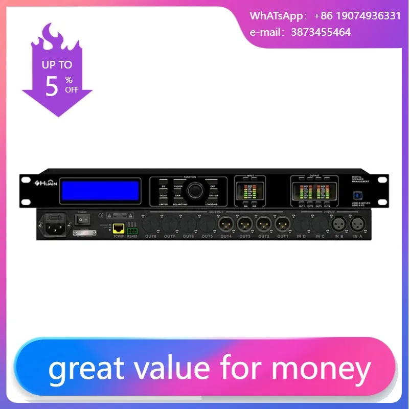 

Pro Audio Fm 96khz 32bit 2 In 4 Out Professional Digital Audio Processor Equipment For Karaoke System