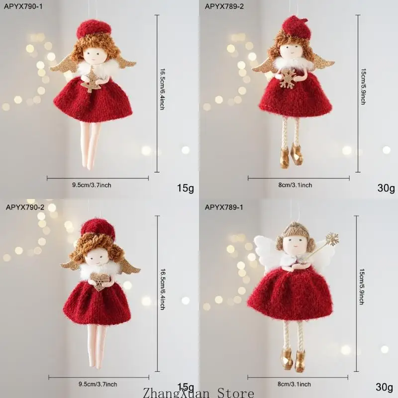 Montagefreie Mädchen-Dekoration aus Stoff für die weihnachtliche Präsentationsplatzierung 3XUF – Detail 6