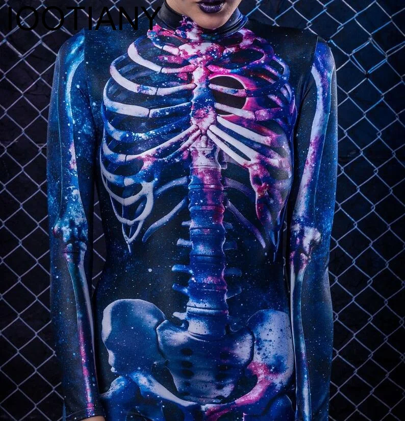 IOOTIANY-mono con estampado 3D de Robot Punk para mujer, traje de gato Sexy, disfraces de Cosplay, mono Zentai para Halloween, 2024