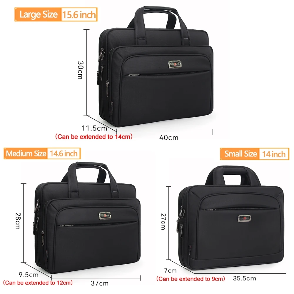 Large Capacity Briefcase Bag Men Business Bag 15.6 14 inch Laptop Bag Shoulder Bags Canvas Handbags Messenger Work Tote Bag