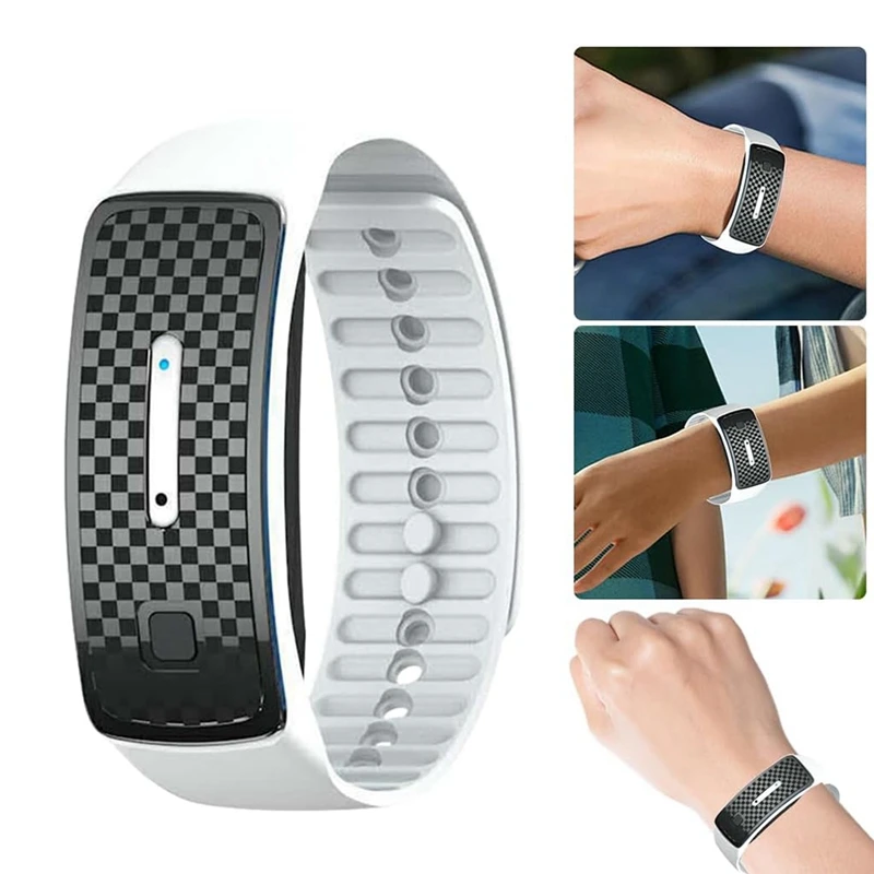 Ultrasonic Anti-Mosquito Bite Wristband For Children And Adults Waterproof And Rechargeable Easy Install Easy To Use