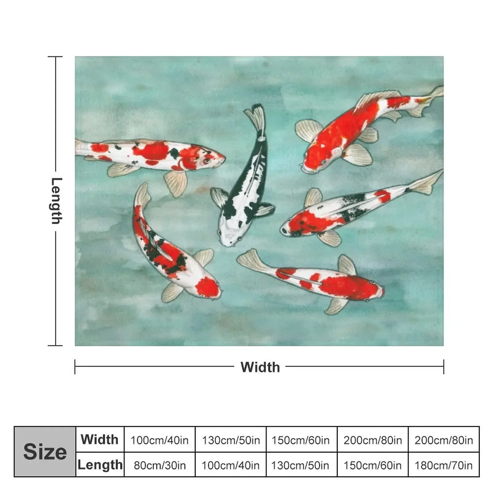 Le ballet des carpes koi Throw Blanket valentine gift ideas Furry Soft Plush Plaid Decoratives Blankets