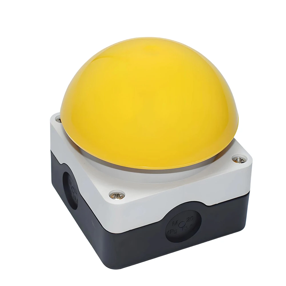 Mushroom Head Safety Stop Button Switch Self Resetting Foot Pedal Hand Push Control For Industrial Machinery IP65 Waterproof