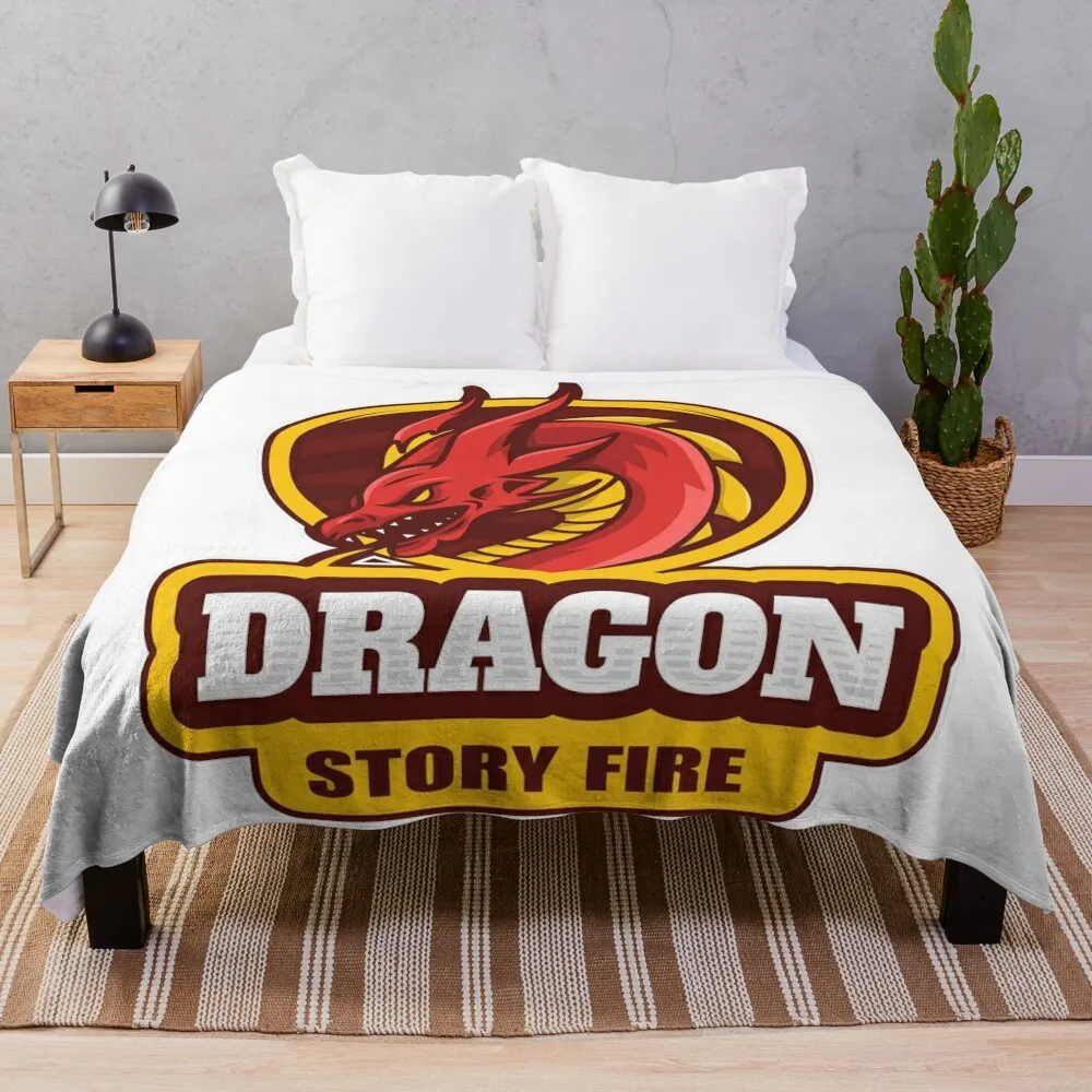 

dragon story fire Throw Blanket blankets and throws Hairys Blankets