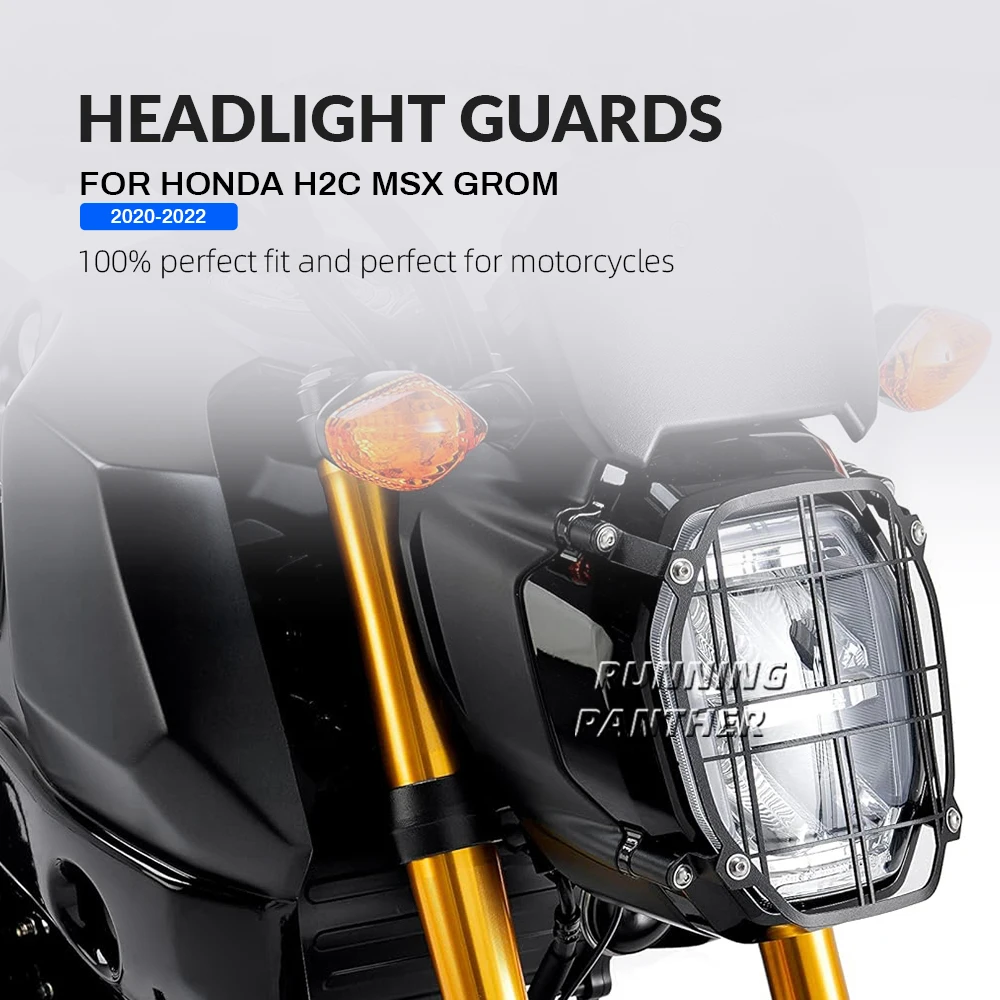 For Honda H2C MSX GROM 2020 2021 2022 Accessories Motorcycle Headlight Guard Head Metal Grill Cover Protectors H2C Msx Grom