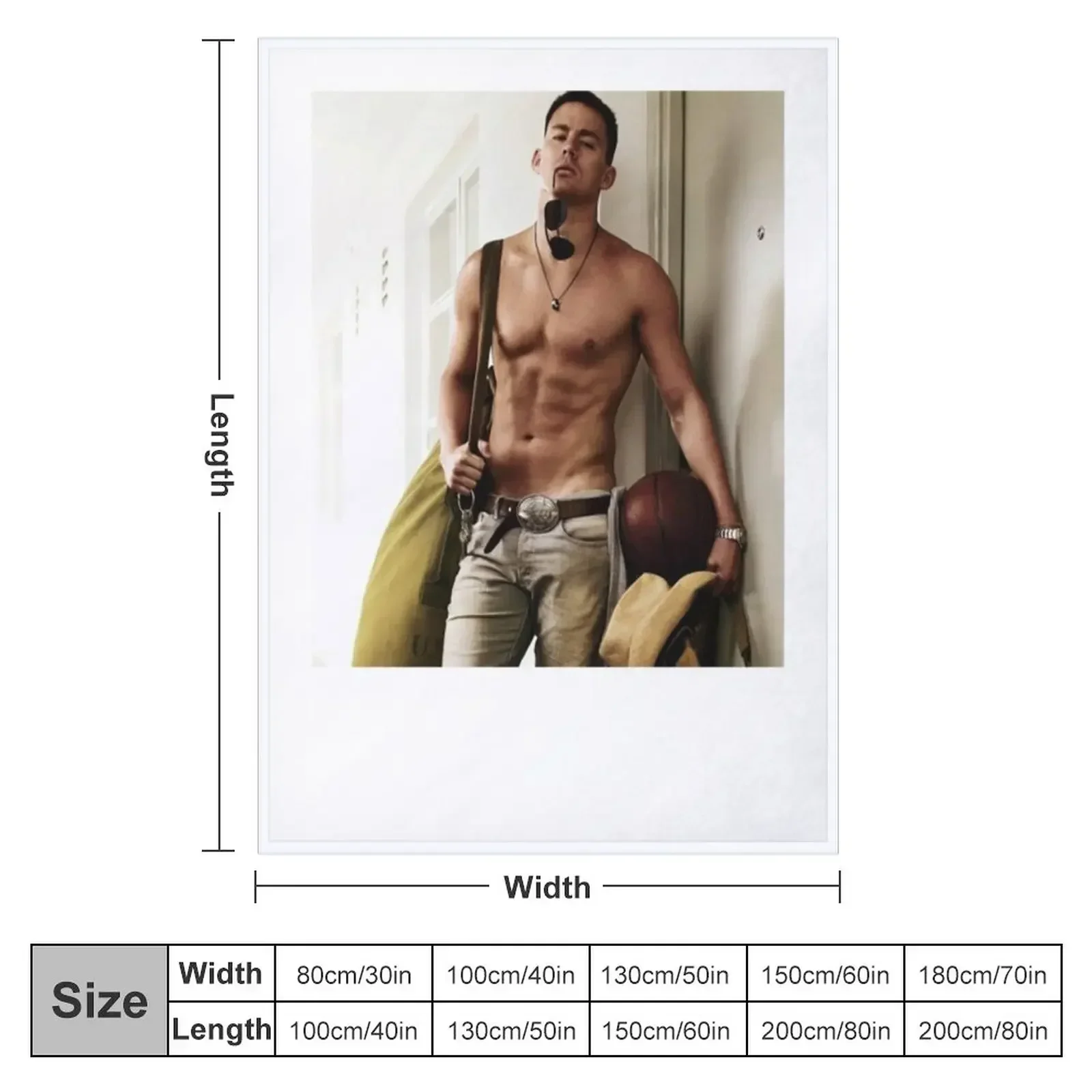 New CHANNING TATUM SHIRTLESS Throw Blanket Extra Large Throw for babies Luxury St Soft Big Blankets