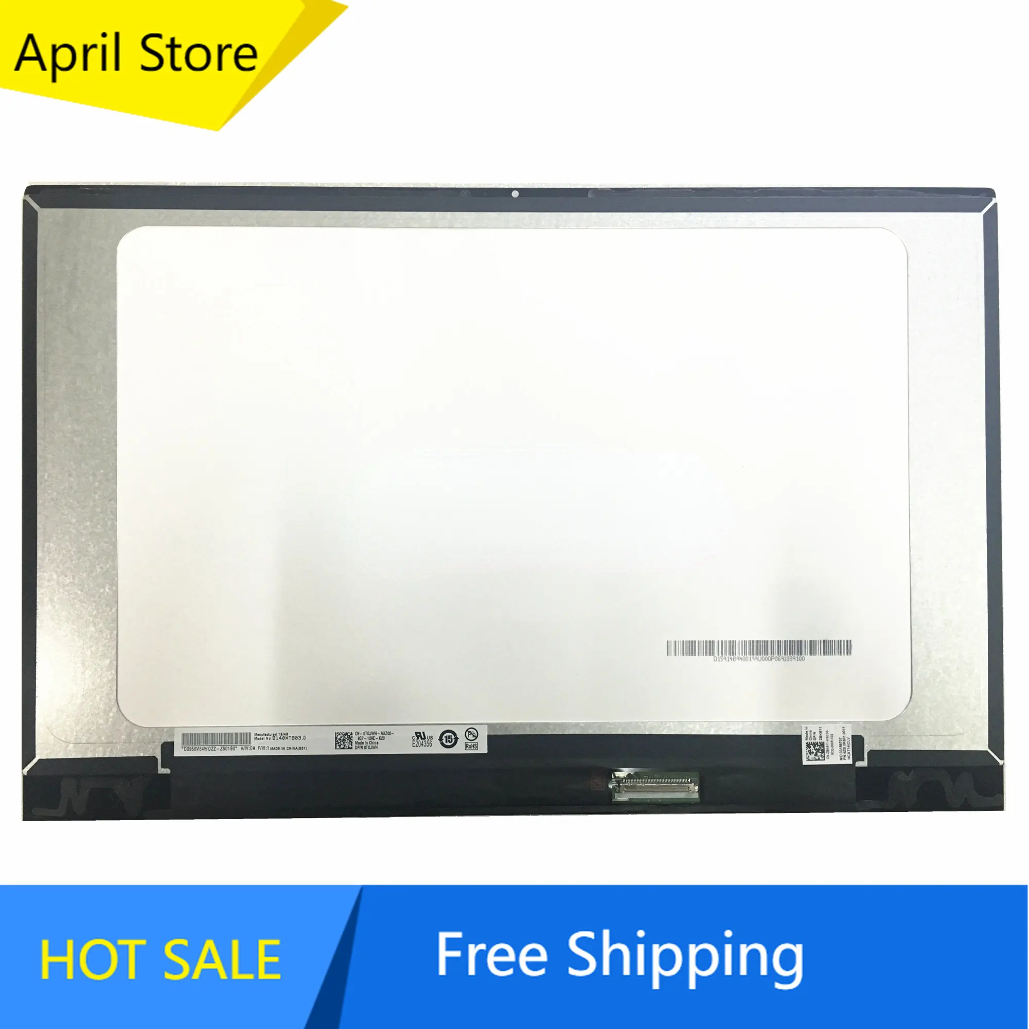 

B140XTB03.0 14.0'' Laptop LCD LED Touch Screen Digitizer Assembly for DELL DP/N: 0TGJWH