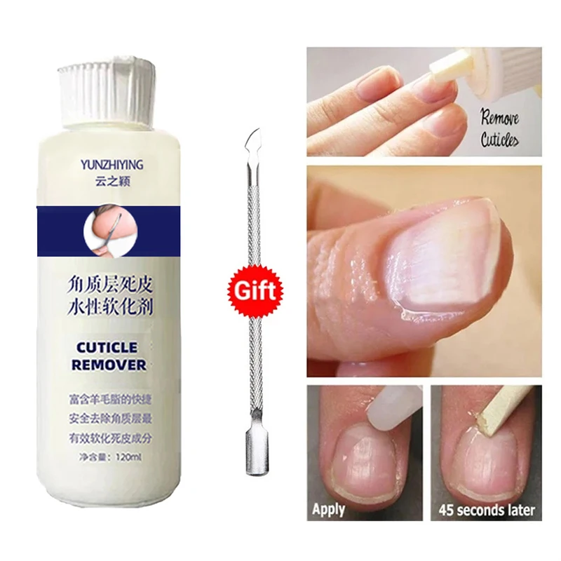 Removedor de cutícula e amaciante Gel, Manicure Art Tool, Esfoliante para os pés, Pedicure Amaciamento Removedor de pele morta, 120lm