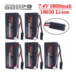 7.4V 6800mAh Lipo Battery For 9130 9135 9136 9137 9138 9145 Q901 Q902 Q903 RC Toy Car High-Speed Off-Road Vehicle 2S 18650 7.4V