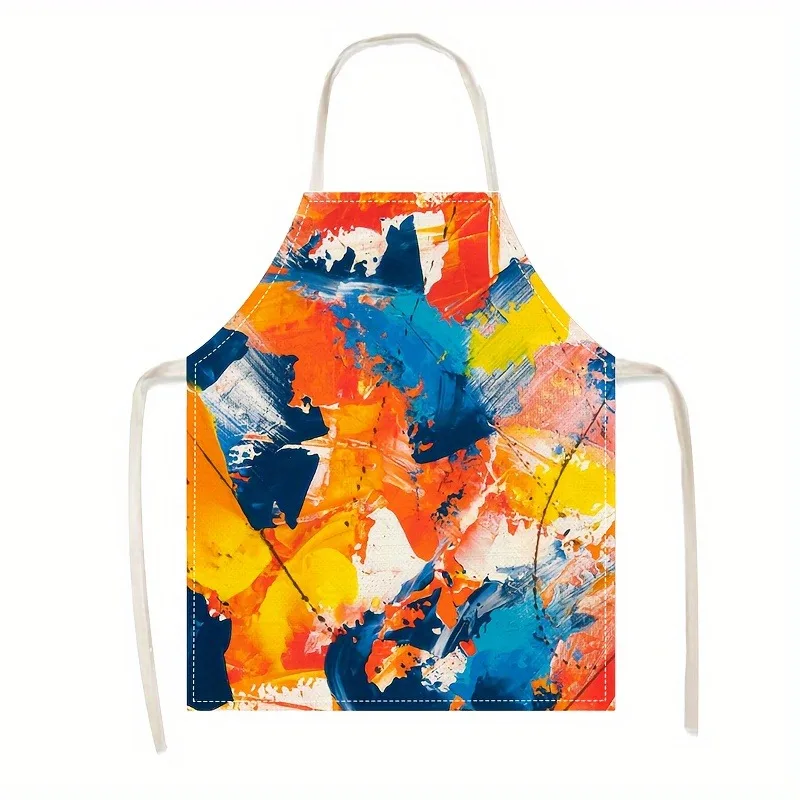 Immagine 4: Grembiuli vibranti per pittura a olio astratta: grembiuli da cucina artistici per cuocere al forno e cucinare in casa