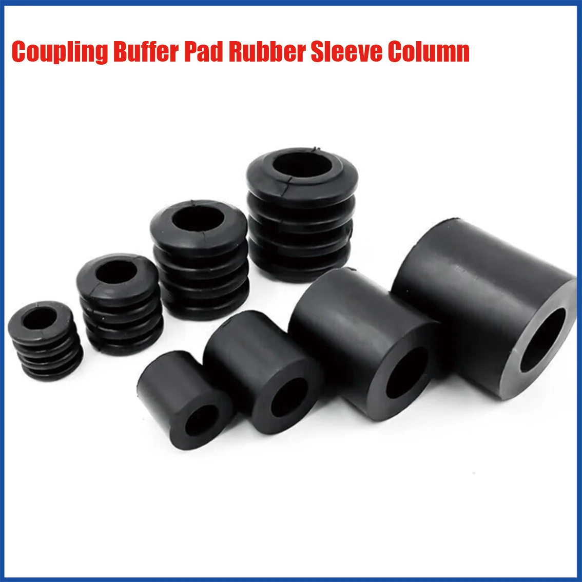 1PCS Black Coupling Buffer Pad Elastic Washer Rubber Sleeve Column Pin Shock Absorber Pad Fluorine Rubber Elastic Seal Ring