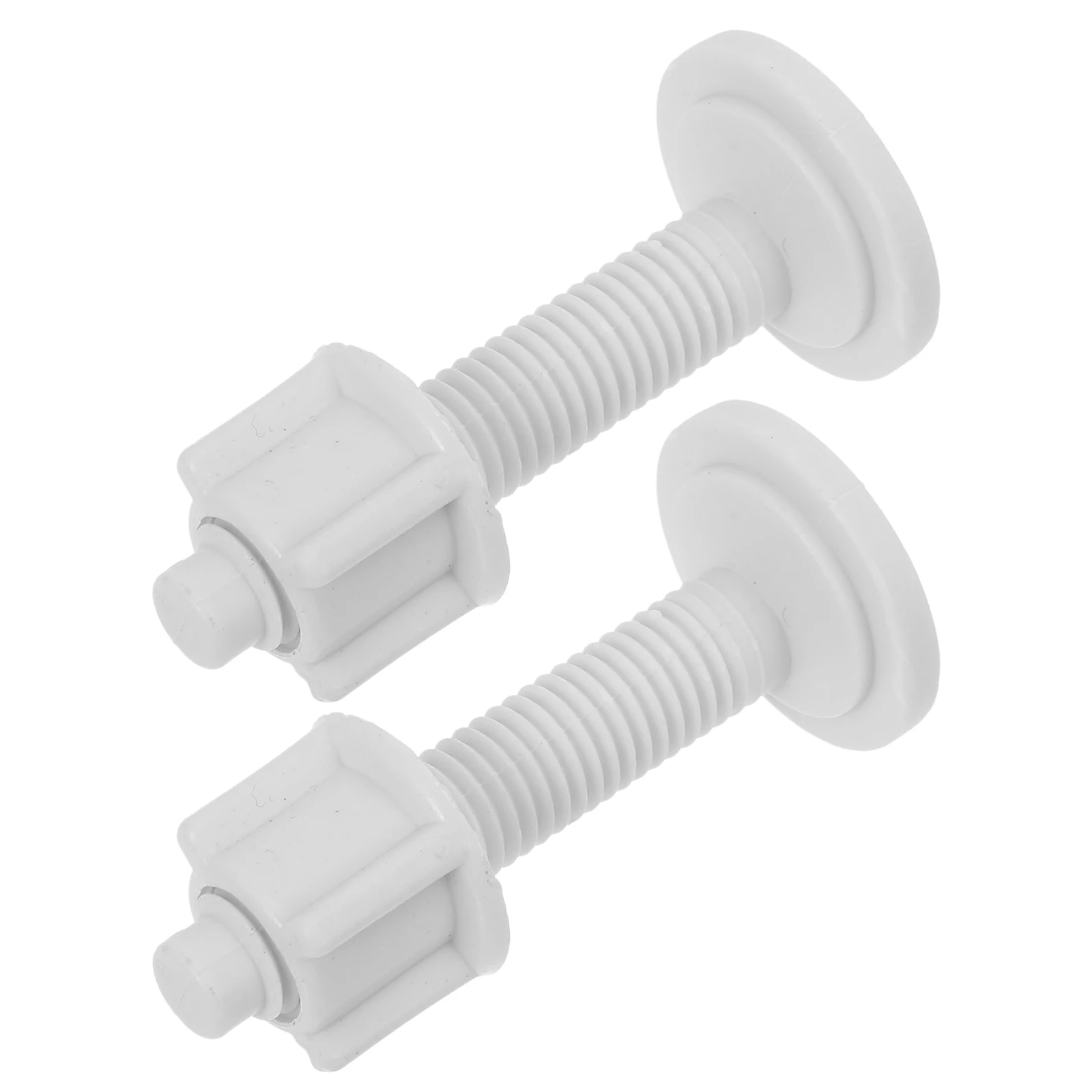 

2 Pcs Toilet Expansion Screws Plastic Seat Bolt Hinge Bolts Nuts and Replacement