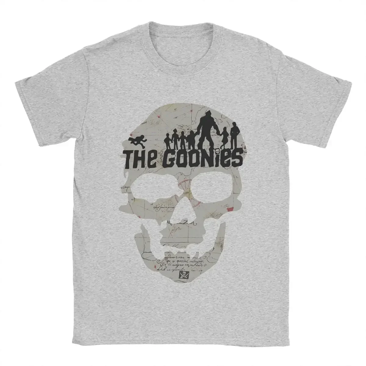 Pure Cotton Clothes Funny Short Sleeve O Neck Tee Shirt Plus Size T-Shirts Men The Goonies Skeleton Map Poster T Shirts