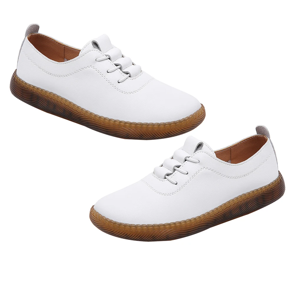 

Women Casual Shoes White Color Rubber Sole Lightweight Comfortable AntiSlip Travel Sneakers Female Spring Shoes