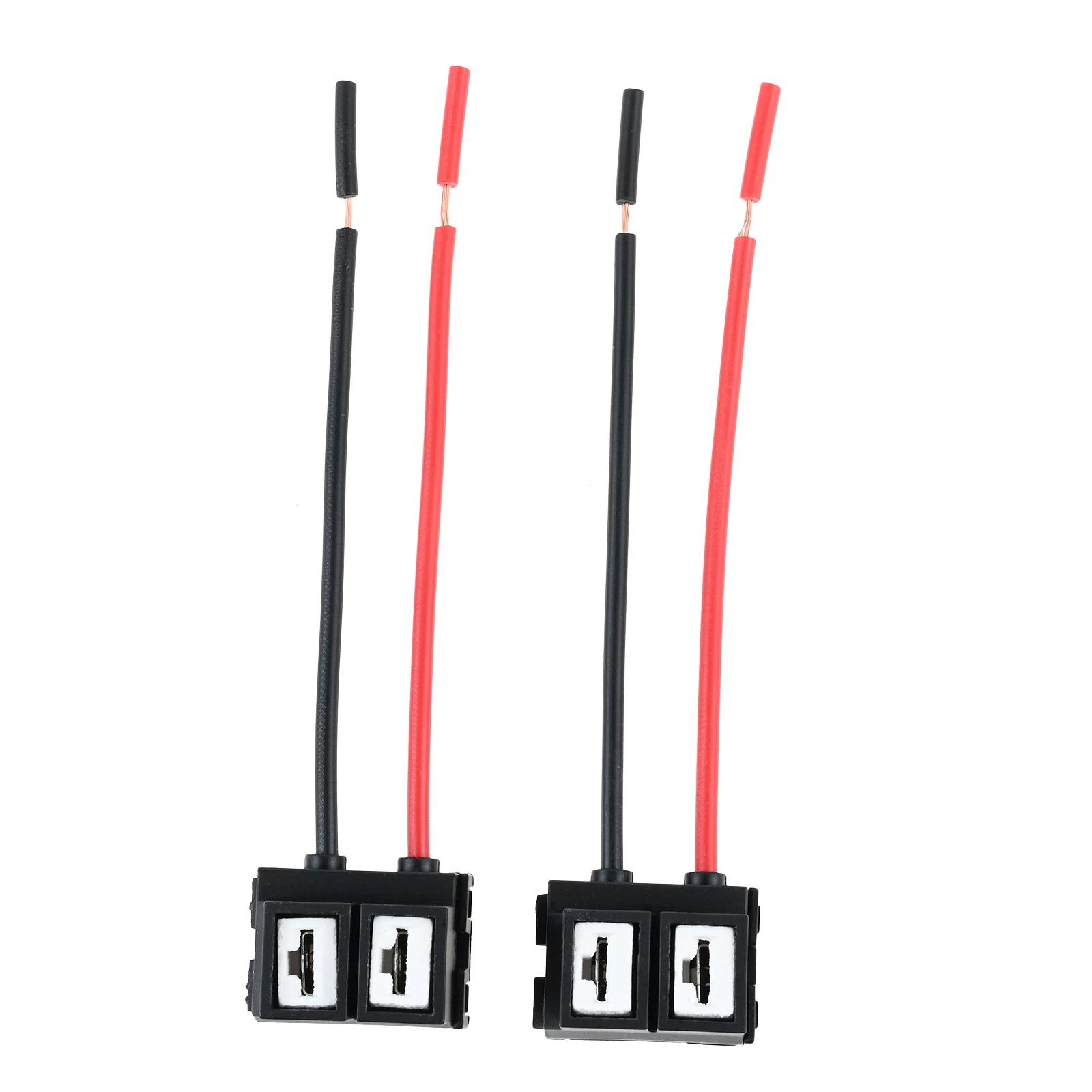 

2Pcs Car H7 Ceramic Headlight Lamp ABS Base Car Bulb Socket Power Adapter Plug-and-Play Wiring Harness Wire Connector Cable Plug