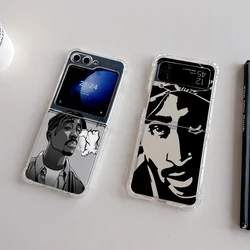 Rapper Tupac 2pac Phone Case for Samsung Galaxy Z Flip 3 4 Z Flip 5 6 Z Fold 4 5G PC Soft Anti-fall Back Cover
