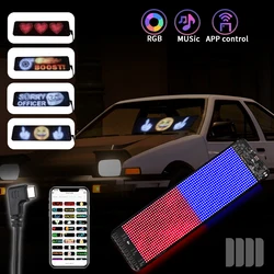 Sorgente di segnaletica per auto a LED Schermo pubblicitario a colori flessibile per auto Bluetooth Display ultrasottile Schermo morbido Accessori per auto