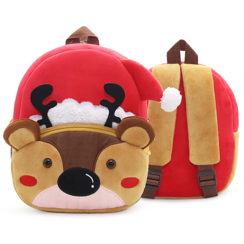 Cute Children's Backpack Plush Material Backpack for Boys and Girls Cartoon Animal Series Baby Backpack 2-6 Years 5