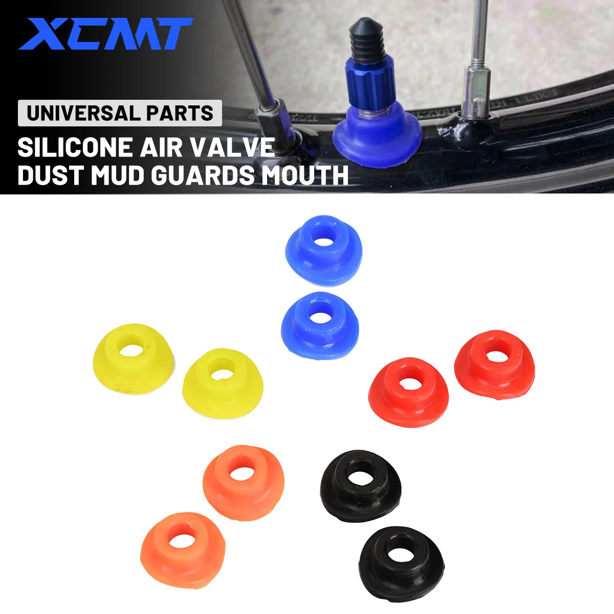 Silicone Air Valve Dust Mud Guard Mouth Washer Seal Gasket Universal For Motorcycle ATV UTV Dirt Bike Suzuki Yamaha Honda KTM