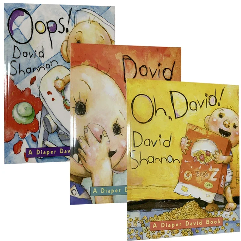 David Shannon No David, David Gets in Trouble, David Goes to School Cognitive English Picture Books For Children Story