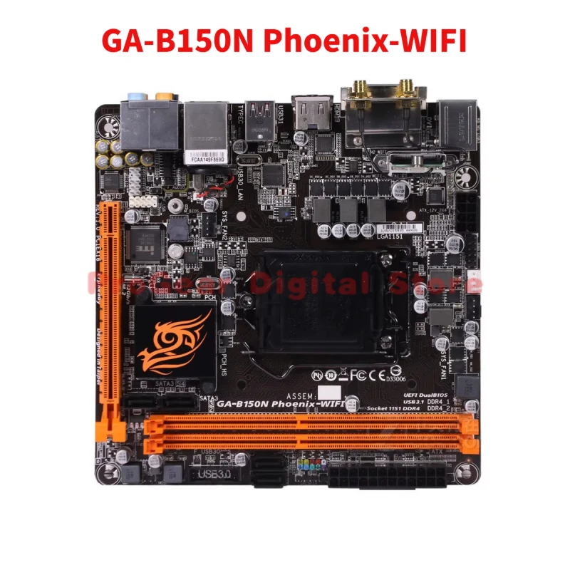

Материнская плата Gigabyte GA-B150N Phoenix-WIFI Mini-ITX LGA1151 DDR4 WiFi 17x17