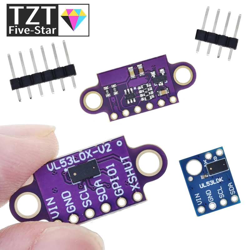 VL53L0X Time-of-Flight (ToF) Laser Ranging Sensor Breakout 940nm GY-VL53L0XV2 Laser Distance Module I2C IIC 3.3V/5V For Arduino