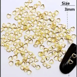 5000Pcs/Lot Gold Silver Hollow Twisted Ring Rivets Studs Metal Alloy Nail Art Decorations 3D DIY Nail Stickers/Charms