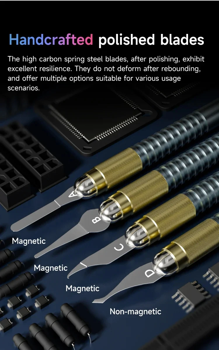 XZZ Sharp Klinge D004 Multi-funktion Klebstoff Entferner Messer Professionelle Kleber Schrott Werkzeuge Für Motherboard Chip Schichtung Hebeln werkzeuge – Detail 4
