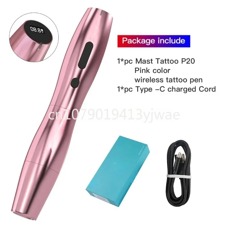 P20 Battery Shaft Rotating Wireless Tattoo Pen Permanent Eyebrow Makeup Machine Easy To Use