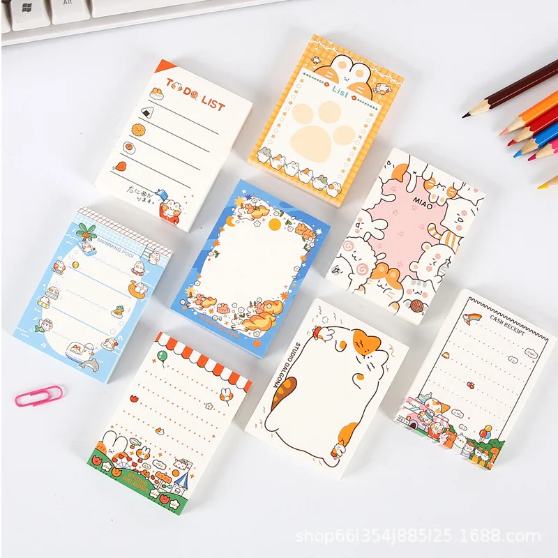 Super Cute Rabbit Little White Notebook Wholesale Creative Internet Celebrity Girl Heart Note Pad Note Pad