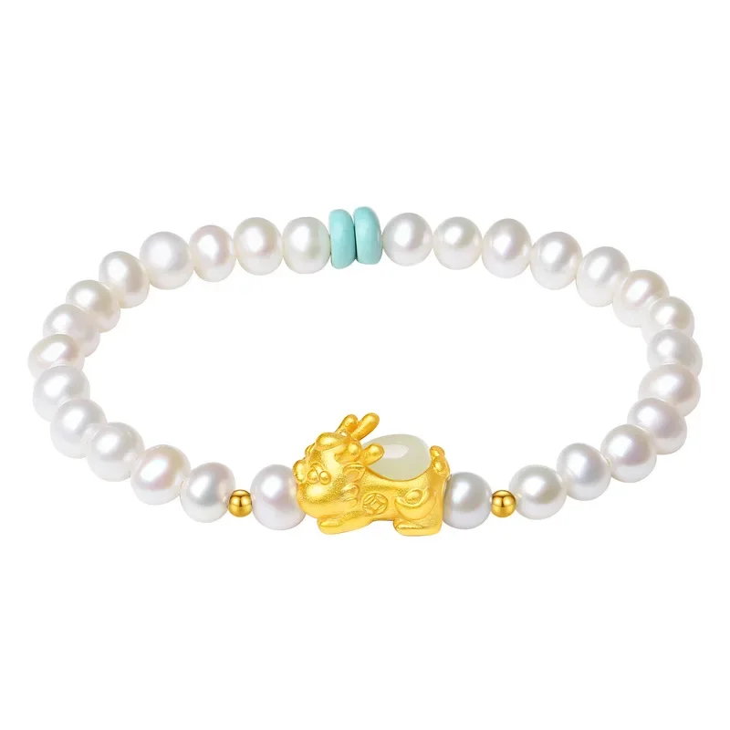 

*Natural Hetian Jade Bracelet Animal Bracelet Exquisite Elegant Retro Chinese Style Young Girls Light Luxury Fashion Jewelry Gif