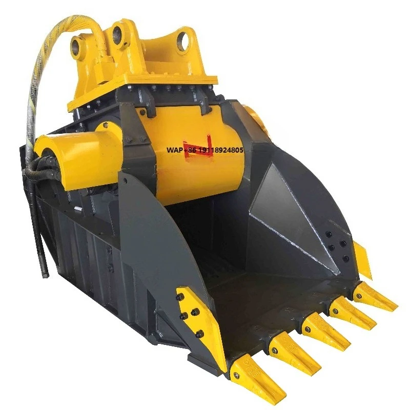 Excavator Hydraulic Rock Stone Crushing Bucket Loader/backhoe Bucket Crusher Price
